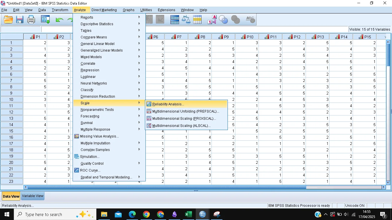 SPSS uji validitas