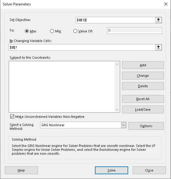 excel solver
