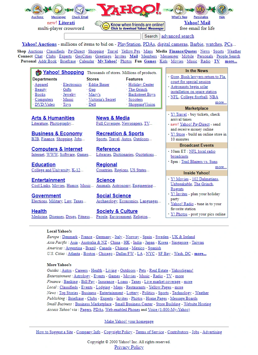 Yahoo! in 2000