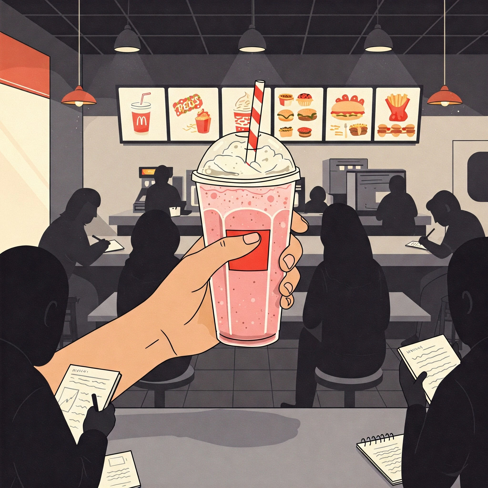 Foto milkshake di restoran